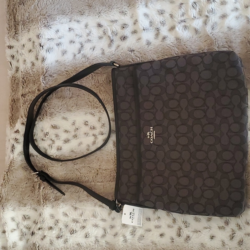 COACH canvas cross body bag